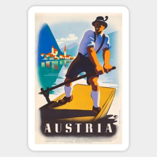 Austria Vintage Travel Poster 1935 Sticker